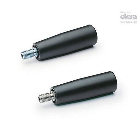 ELESA Cylindrical revolving handles, I.601/80+x-M10 I.601+x